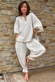 Mimi Pillow Cotton Batwing Blouse Calico